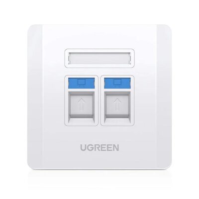 UGREEN Dual-Port Keystone Wall Plate White – UG-80182