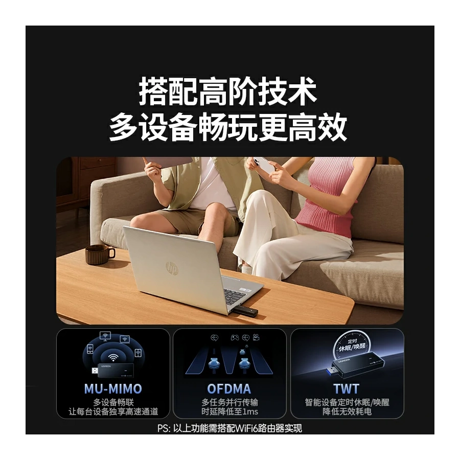 UGREEN AX1800 Dual-Band USB Wi-Fi 6 Adapter - Image 3