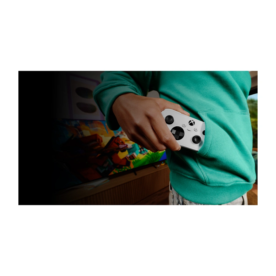 Xbox Nano Controller carried in a sweatshirt pocket