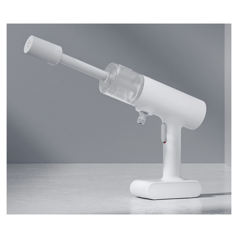 Xiaomi Cordless Pressure Washer — complete White washer with spray head, soap chamber and removable battery