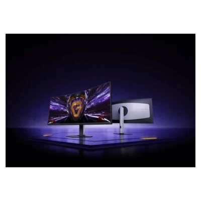 Xiaomi Curved Gaming Monitor G34WQi 2026 — complete monitor in its official desktop setting