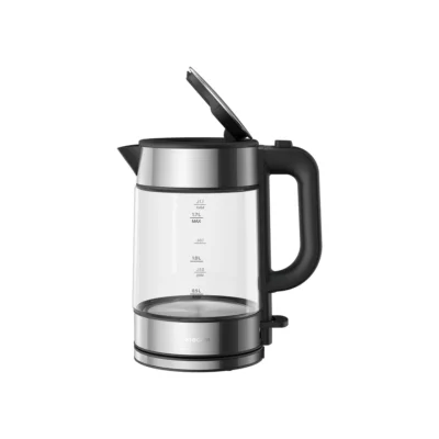 Xiaomi Electric Glass Kettle — complete glass kettle with open lid