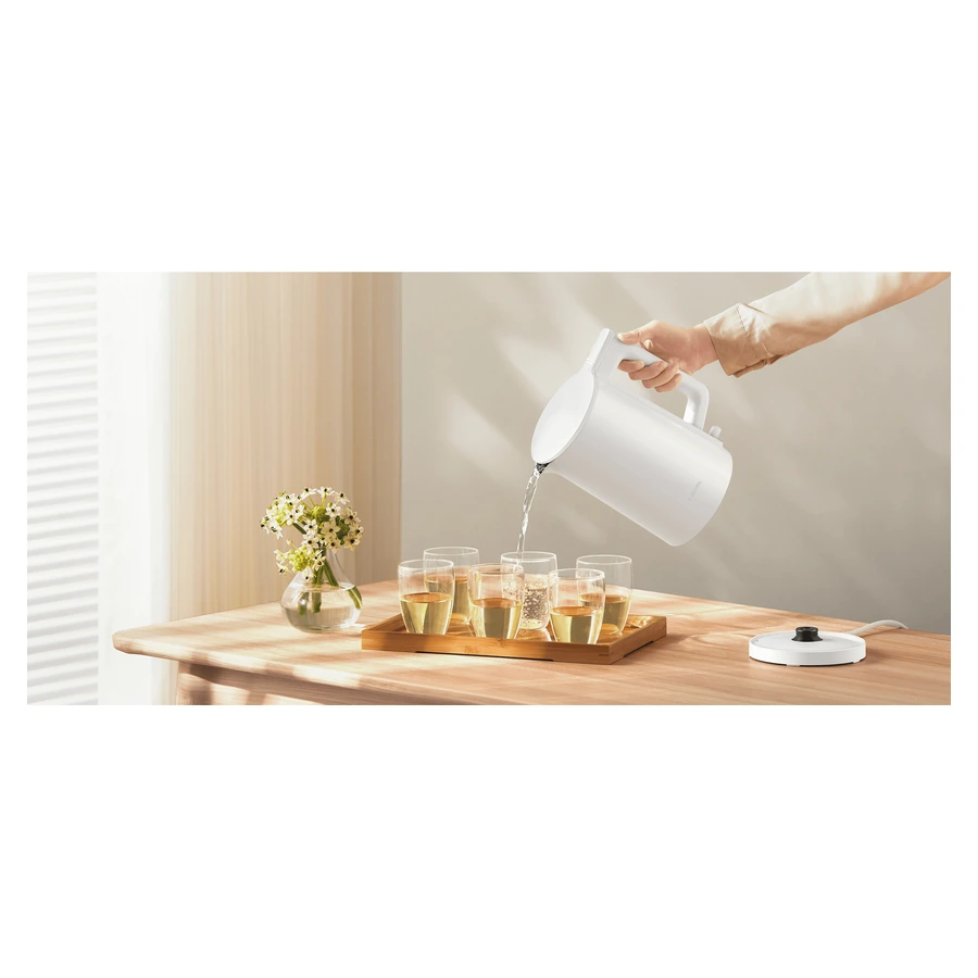Xiaomi Electric Kettle 2 Lite — complete White kettle pouring water