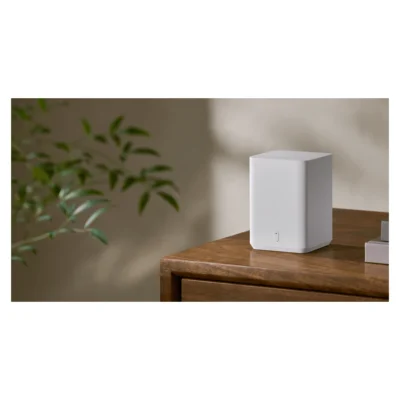 Xiaomi Outdoor Camera Base Station — complete base station on an indoor table