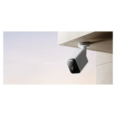 Xiaomi Outdoor Camera BW300 — complete camera mounted beneath an eave