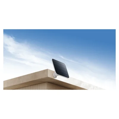 Xiaomi Outdoor Camera Solar Panel (BW Series) — complete installed panel on an eave
