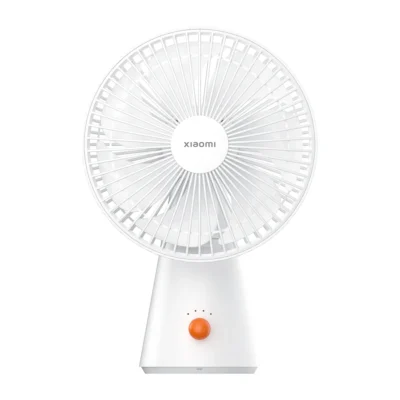 Xiaomi Rechargeable Mini Fan — complete white fan front view