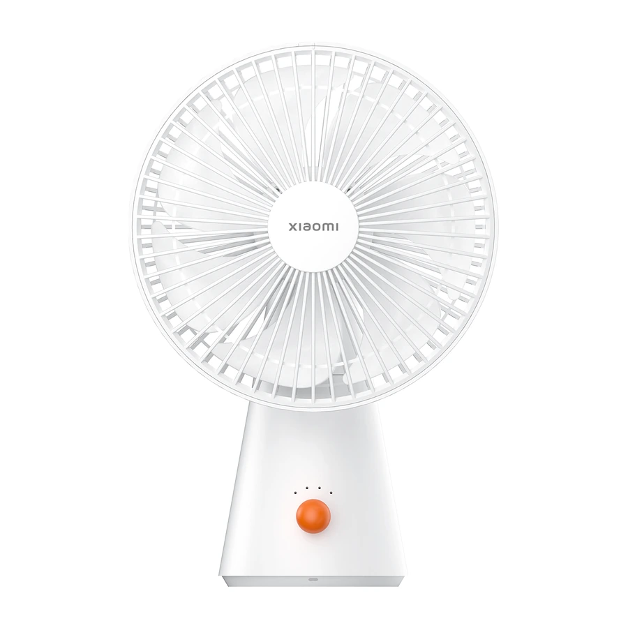 Xiaomi Rechargeable Mini Fan — complete white fan front view