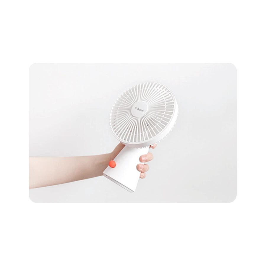 Xiaomi Rechargeable Mini Fan — complete fan held in hand