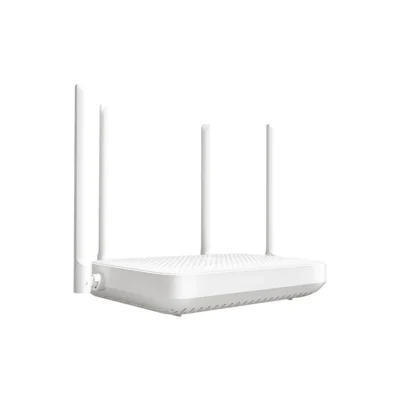 White Xiaomi Router AX1500 with all four antennas visible