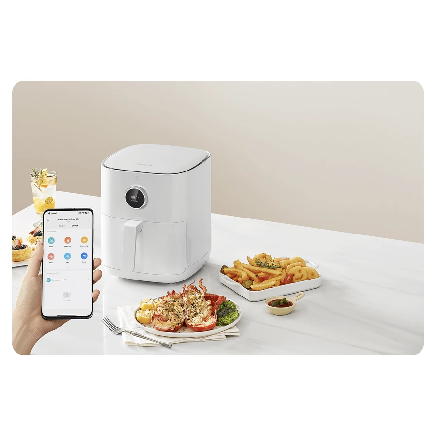 Xiaomi Smart Air Fryer 4.5L (UK) — complete appliance with food