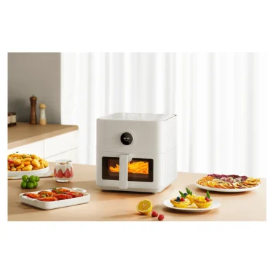 Xiaomi Smart Air Fryer 5.5L (UK) — complete appliance in a kitchen setting