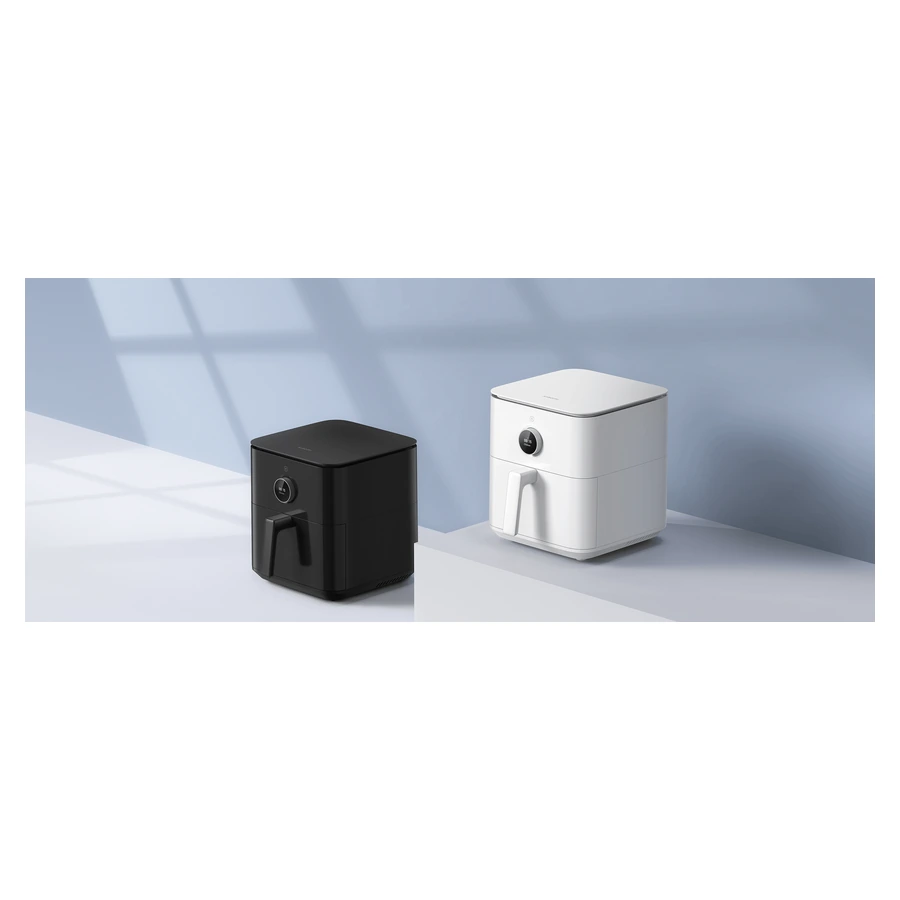 Xiaomi Smart Air Fryer 6.5L White and Black models on a kitchen counter