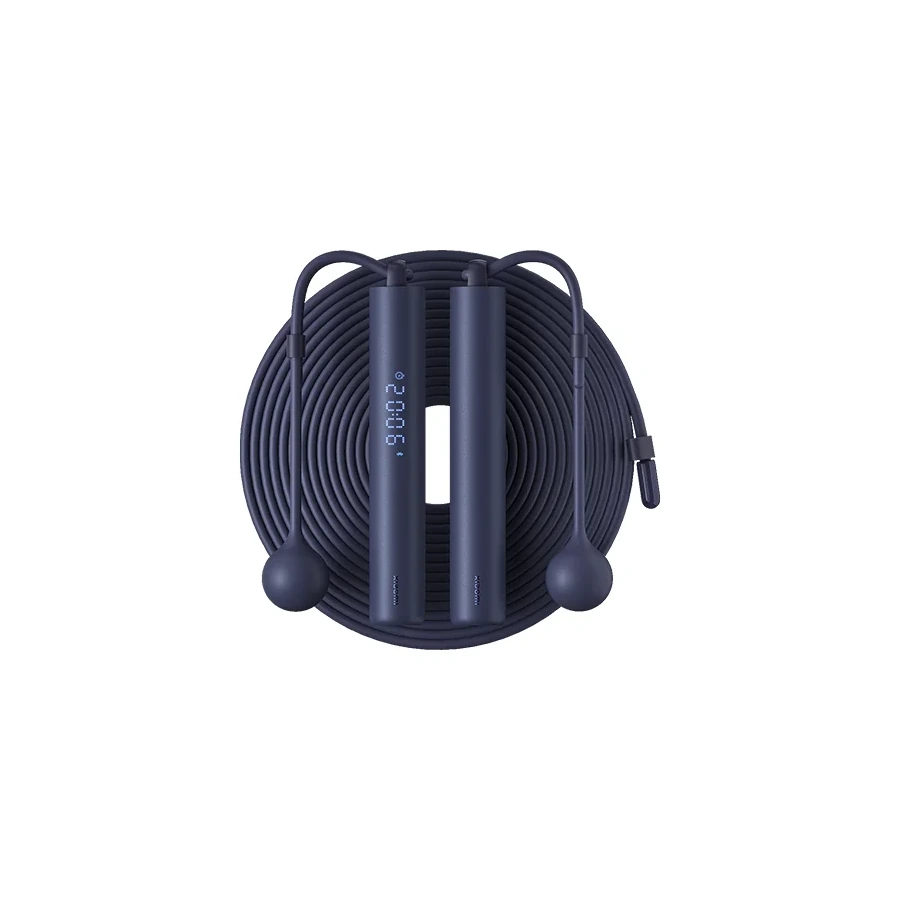 Xiaomi Smart Jump Rope — complete coiled rope and handles in an alternate view