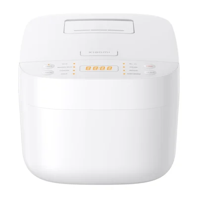 Complete White Xiaomi Smart Multifunctional Rice Cooker with top-mounted controls