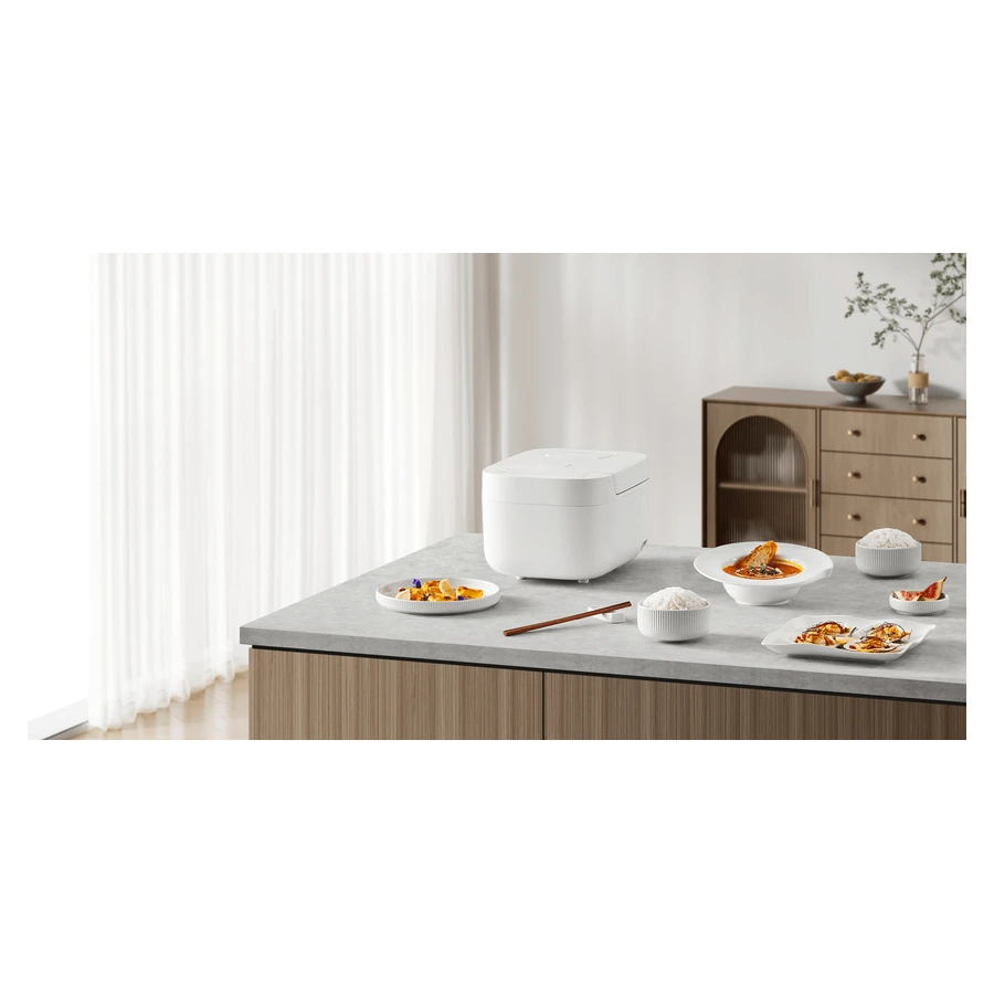 Complete Xiaomi Smart Multifunctional Rice Cooker on a kitchen counter